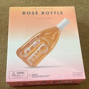 Sunnylife Rosé Bottle Luxe Lie-On Float - Rosy Peach